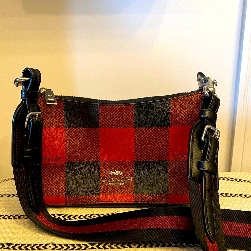 Coach Jes Baguette bag, buffalo plaid